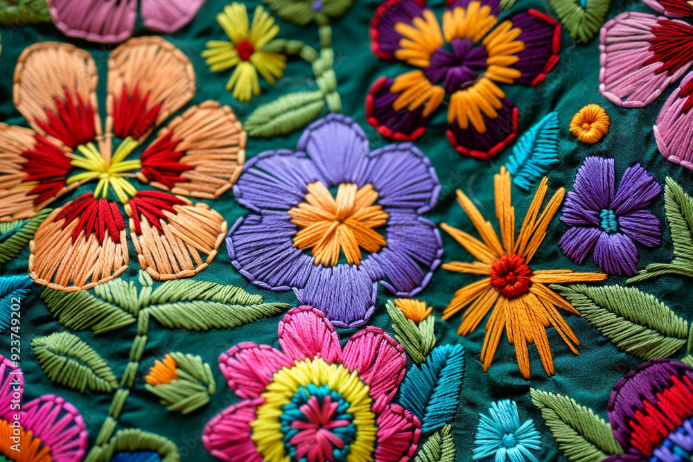 Embroidered Floral Design Embroidered Floral Design