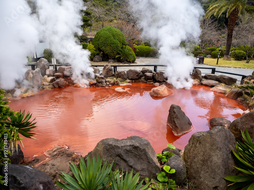 Canvas Print Beppu's Chinoike Jigoku, known as the Blood Pond Hell