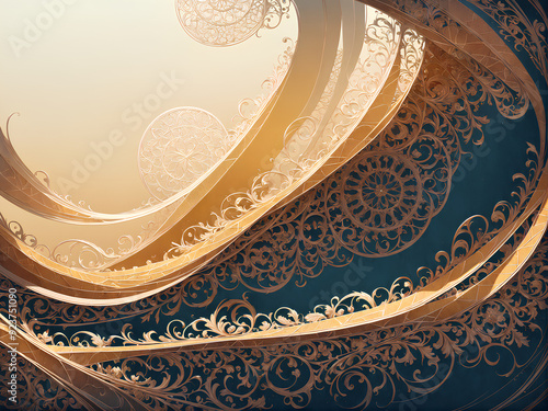 background with golden ornament