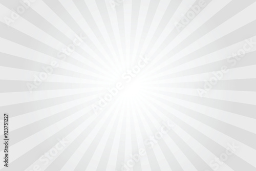 Sunlight abstract background. Silver Grey color burst background. Vector illustration. Sun beam ray sunburst pattern background. Retro silver backdrop