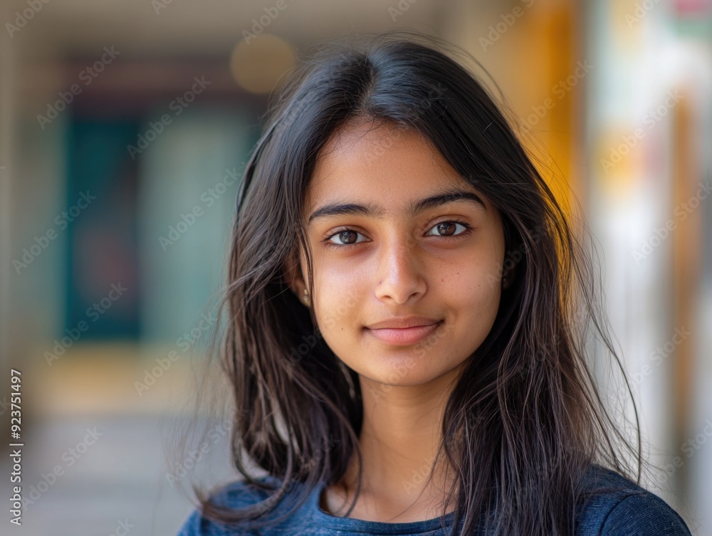 Indian Girl in a School Setting Indian Girl in a School Setting