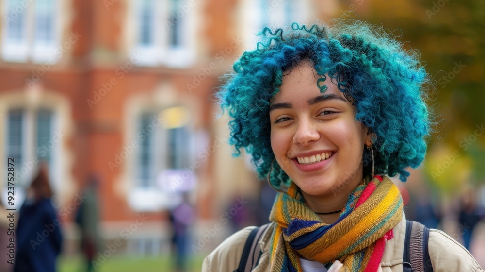 The Smiling Blue-Haired Student The Smiling Blue-Haired Student
