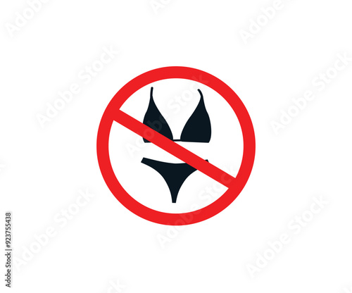 underwear banned  vector icon