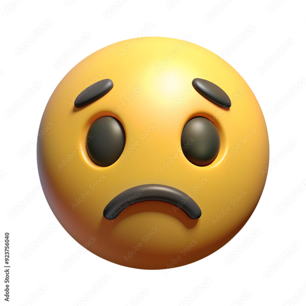 Yellow Sad And Depressed 3D Emoji Yellow Sad And Depressed 3D Emoji