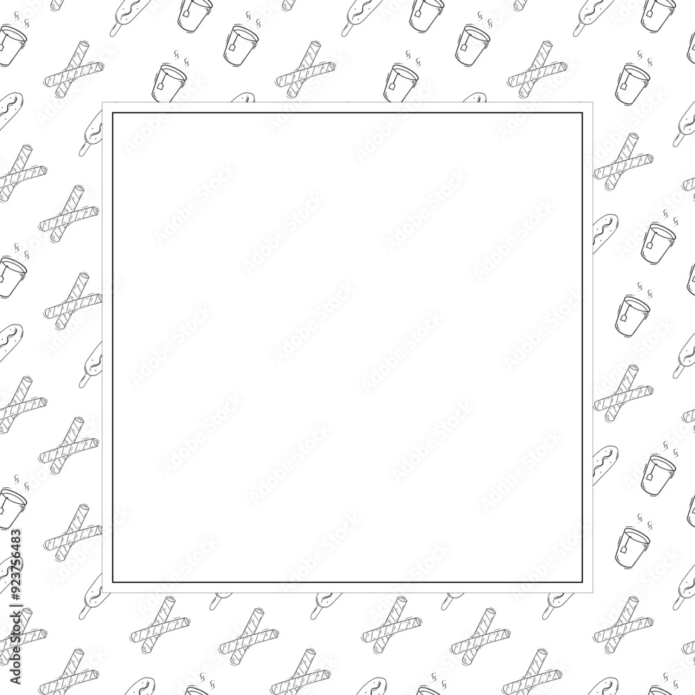 food and beverage frame in doodle style frame background food and beverage frame in doodle style frame background