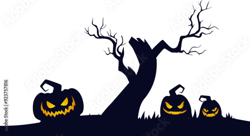 Cemetery Halloween Silhouette