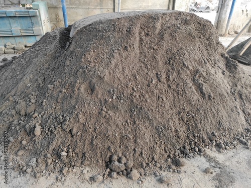 Sand Material from Coal Combustion or 'Bottom Ash' isolated on transparent background