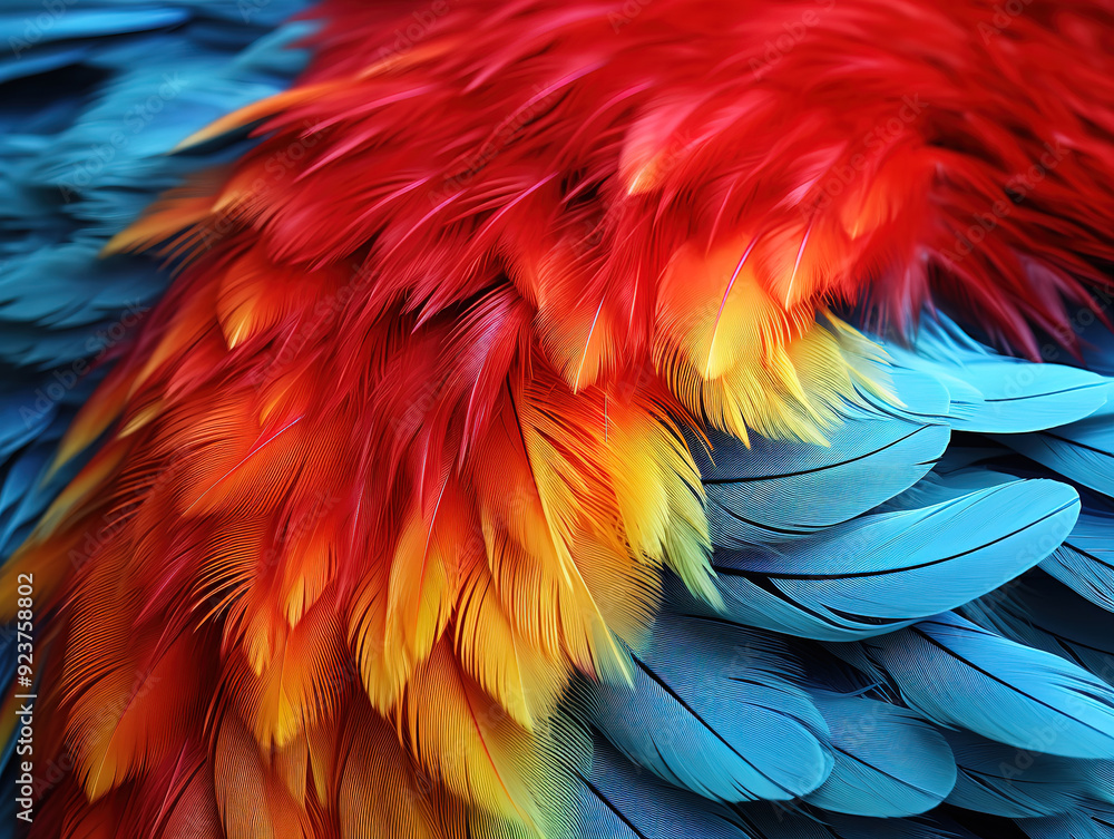 Fototapeta premium Fantastic Feathered Elegance A Delicate Dance in Ultra Lightness