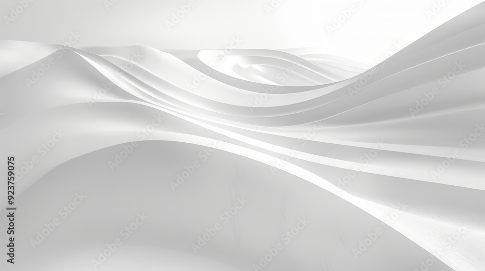 Monochromatic abstract representation of flowing, sculptural forms Monochromatic abstract representation of flowing, sculptural forms