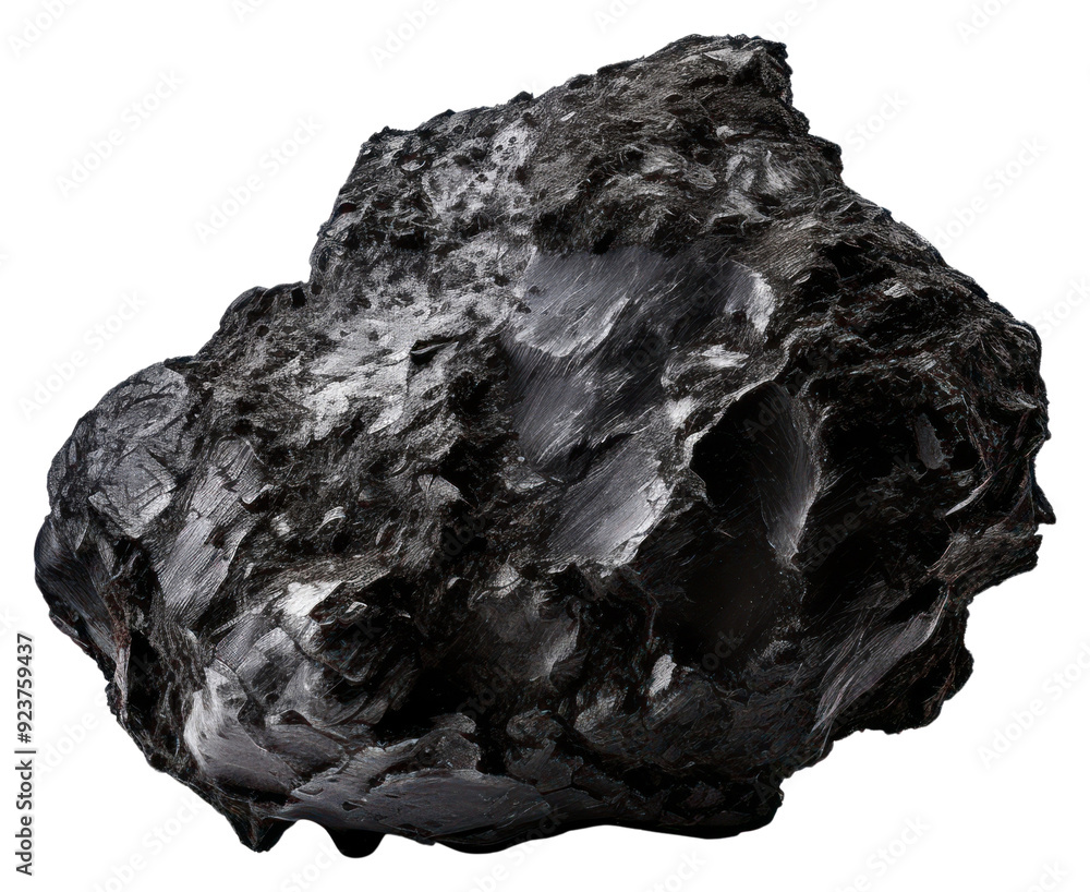 Fototapeta premium PNG Natural black coal rock isolated
