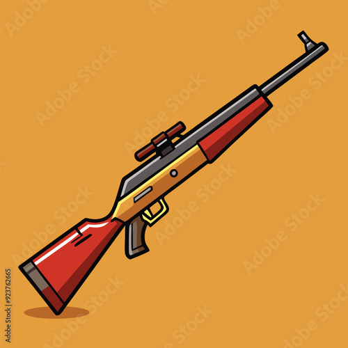 a cartoon of a gun that says gun