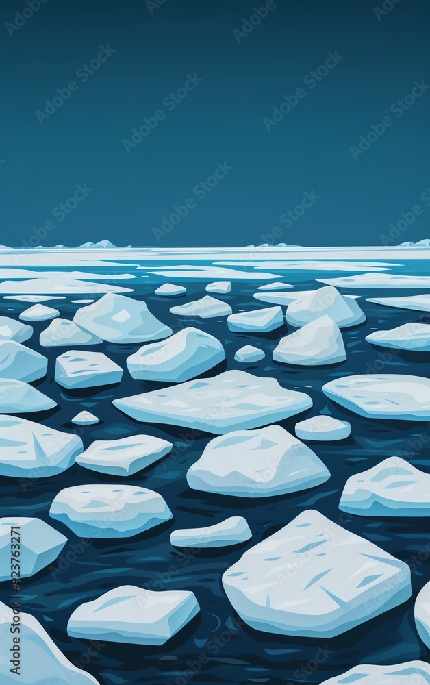 Obraz premium Ice surface, competitive contest, flat design illustration