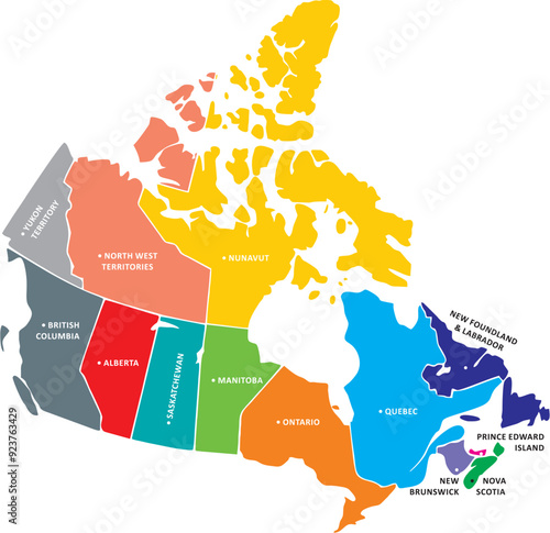 Canada Geographical Map 
