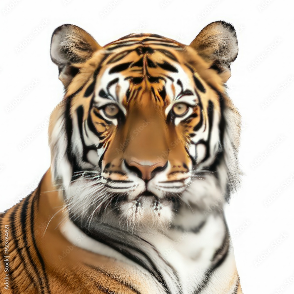 Naklejka premium Close-up Portrait of a Majestic Bengal Tiger