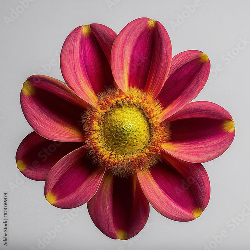 pink and yellow flower