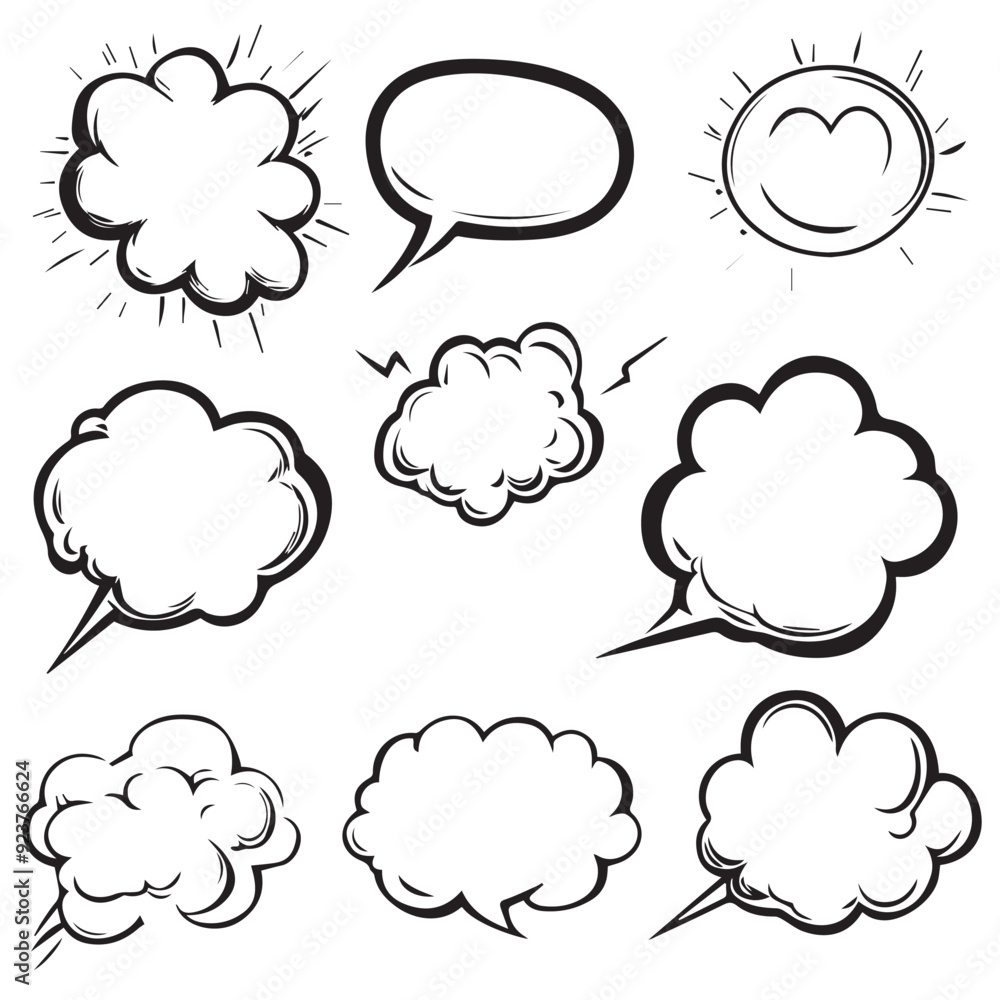 Vector set of Comic Speech Bubbles Vector set of Comic Speech Bubbles