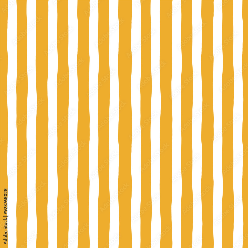 Yellow and white striped pattern. Vector illustration. Freehand uneven stripes repeat pattern. Hand drawn bold lines. No AI generated content in this pattern. Yellow and white striped pattern. Vector illustration. Freehand uneven stripes repeat pattern. Hand drawn bold lines. No AI generated content in this pattern.