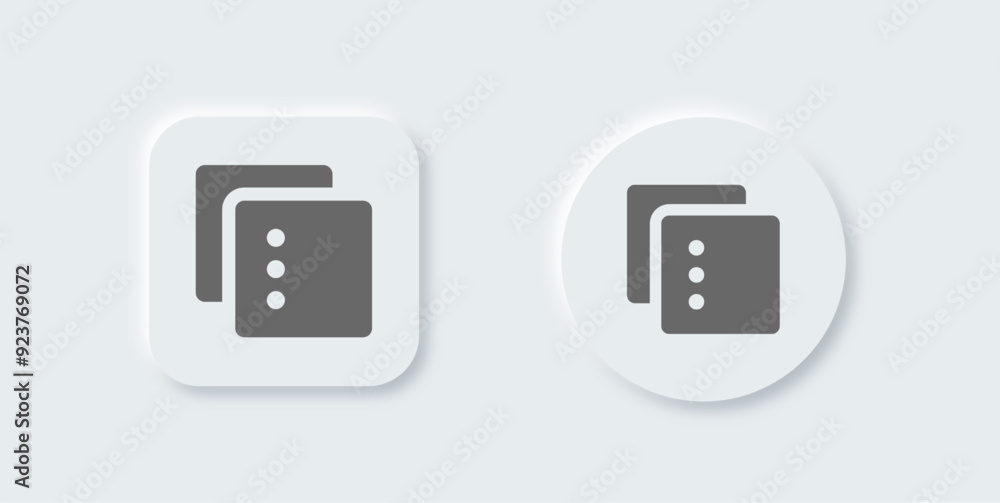Option solid icon in neomorphic design style. Application signs vector illustration. Option solid icon in neomorphic design style. Application signs vector illustration.