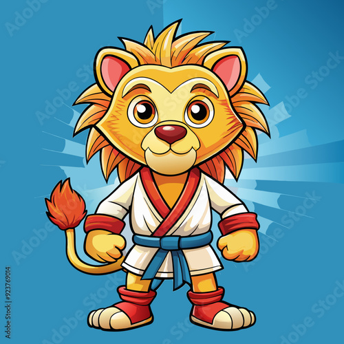 tiger karate kimono judo taekwondo vector sport mascot