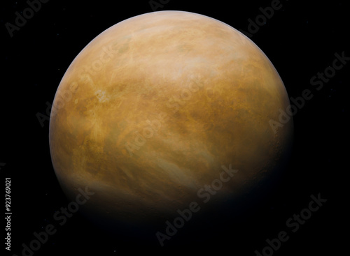 Venus with visible atmosphere, 3d illustration