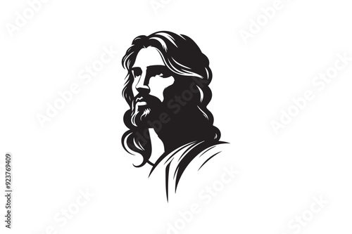 Jesus had silhouette vector illustration