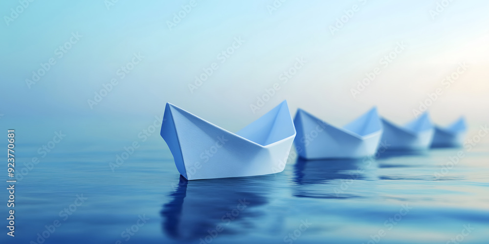 paper boat in blue ocean paper boat in blue ocean