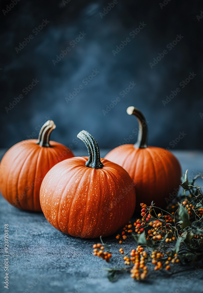 Pumpkins on table Pumpkins on table