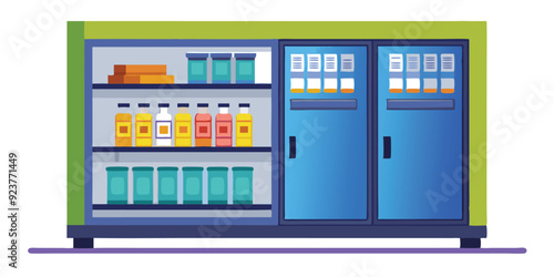 chemical storage cabinet isolated on a white background