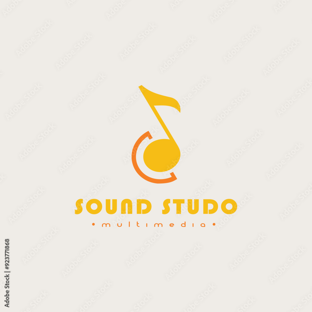 Obraz premium Music logo icon vector illustration Music Notes with Line Art Style for Chord Choir Concert or Song Sing Musical Symphony Sheet logo design
