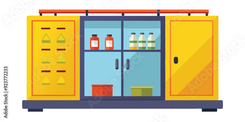 chemical storage cabinet isolated on a white background