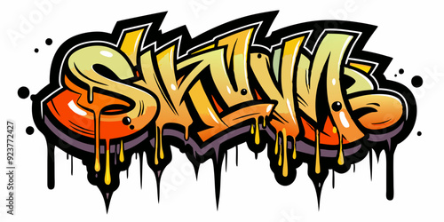 Graffiti font vector spray urban alphabet, street wall hand drawn letters, hip-hop modern style. Grunge drip print, fashion texture lettering splash, creative poster handwriting. Black graffiti font