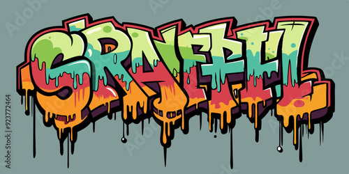 Graffiti font vector spray urban alphabet, street wall hand drawn letters, hip-hop modern style. Grunge drip print, fashion texture lettering splash, creative poster handwriting. Black graffiti font