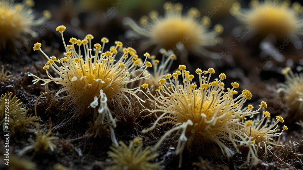 A time-lapse view of a slime mold creating efficient networks as it grows. Background A time-lapse view of a slime mold creating efficient networks as it grows. Background