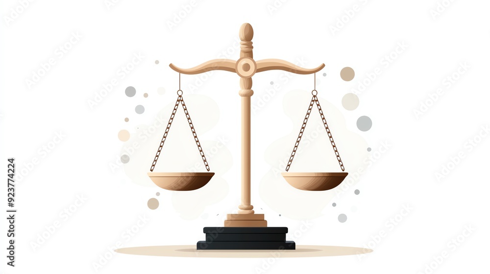 An illustration of a classic balance scale, symbolizing justice and fairness, suitable for legal and educational themes. An illustration of a classic balance scale, symbolizing justice and fairness, suitable for legal and educational themes.