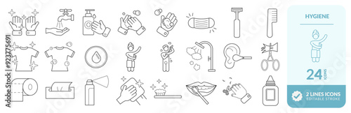 Cleaning hygiene icons for bathroom signage saunas spa whirlpool hand hygiene alcohol gel barbershop waxing editable set in great quality. See more on our profile
