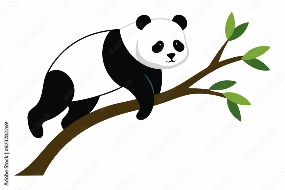 Naklejka premium A cute Panda vector illustration