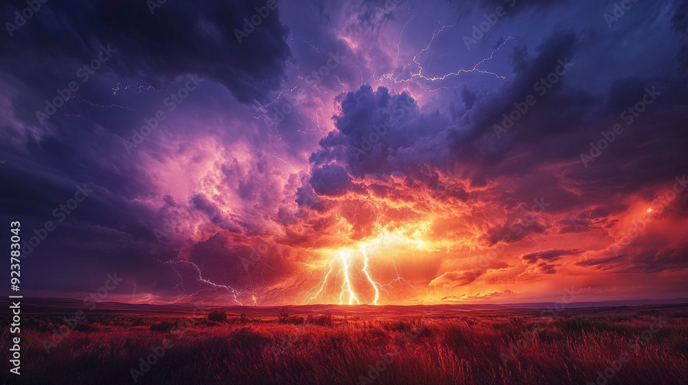 Obraz premium lightning storm