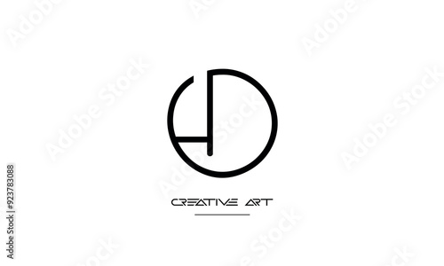 HO, OH, H, O abstract letters logo monogram