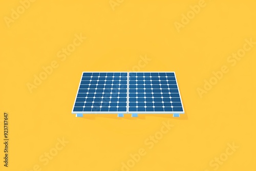 Minimalistic Vector Solar Panel Icon for Renewable Energy Concepts