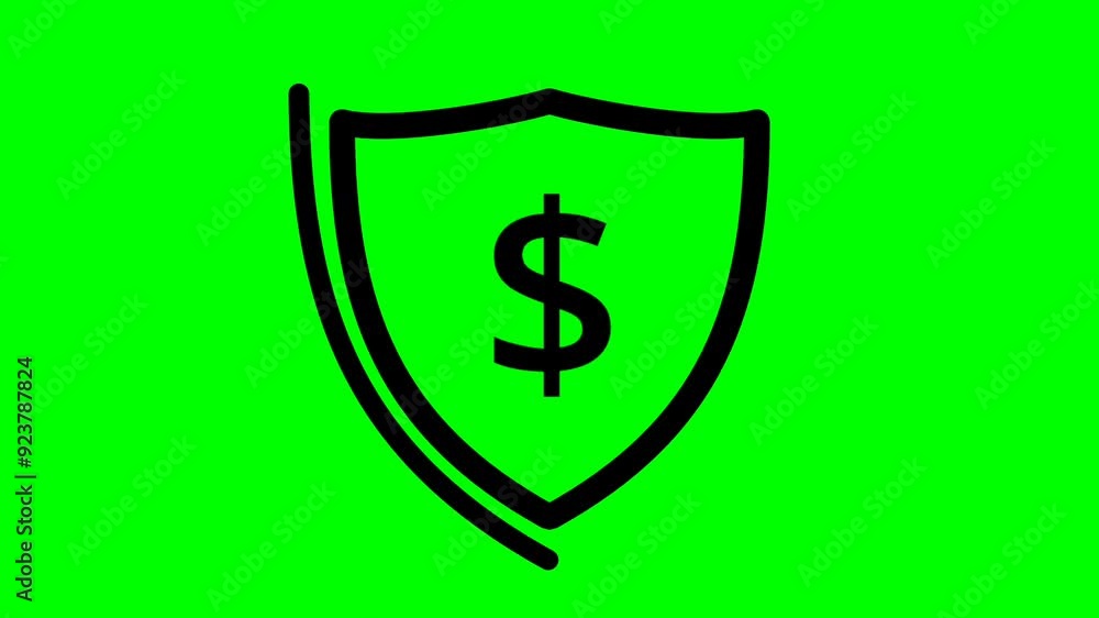 Finance green screen animation. Moving finance icon Finance green screen animation. Moving finance icon