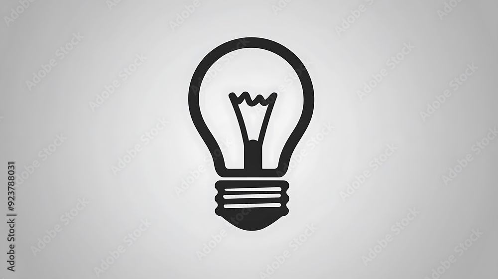 Illuminating Ideas - Minimalist Vector Light Bulb Icon Illuminating Ideas - Minimalist Vector Light Bulb Icon