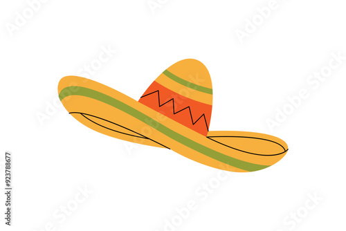 Sombrero. Mexican hat. Vector illustration.