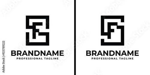 Letters SF Monogram Logo, suitable for any business with FS or SF initials