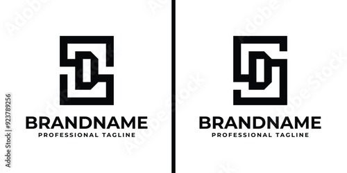 Letters SD Monogram Logo, suitable for any business with DS or SD initials