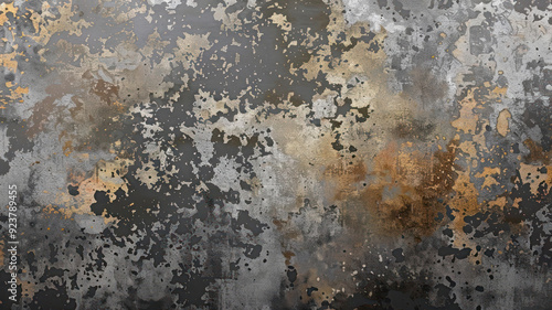 Industrial Grunge  Background with Dark Greys and Metallics, Rough Textures, Urban and Edgy Vibe, Detailed and Distressed Elements, HD Quality