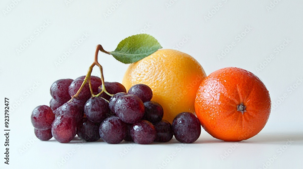 ultra realistic image of fruit with white background 