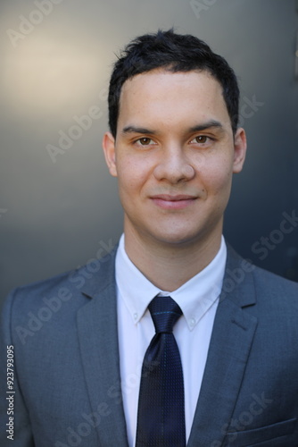 Handsome young man wearing a cute suit 