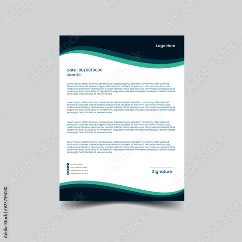 Sleek and Minimal Letterhead Design
