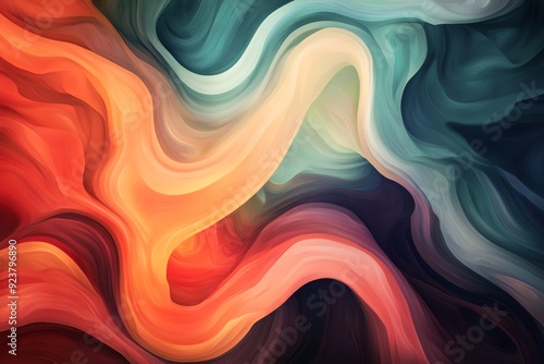 Vibrant abstract swirl showcasing flowing colors, creating a dynamic visual experience suitable for various artistic projects.