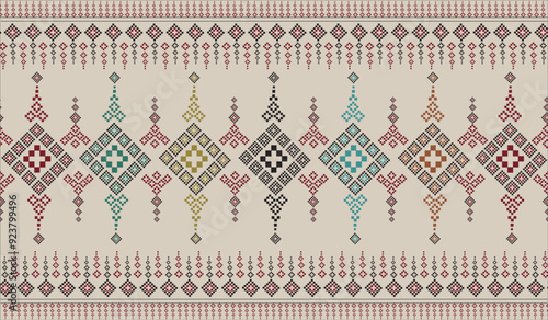 Beautiful fabric patterns Native ethnic patterns can be used to knit shawls, curtains, blankets, sarongs, and yarn for all types of clothing including wall coverings.